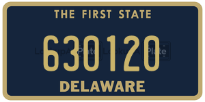 630120 license plate in Delaware