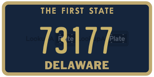 73177 license plate in Delaware