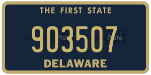903507 license plate in Delaware