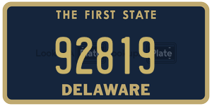 92819 license plate in Delaware