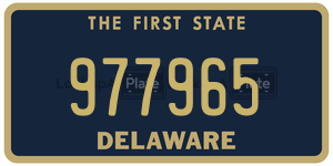 977965 license plate in Delaware