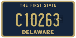 C10263 license plate in Delaware