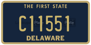 C11551 license plate in Delaware