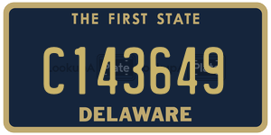 C143649 license plate in Delaware