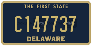 C147737 license plate in Delaware