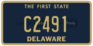 C2491 license plate in Delaware