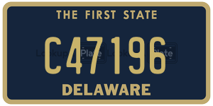 C47196 license plate in Delaware