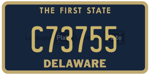 C73755 license plate in Delaware