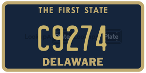 C9274 license plate in Delaware