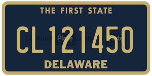 CL121450 license plate in Delaware
