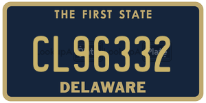 CL96332 license plate in Delaware