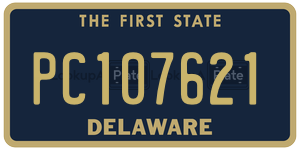PC107621 license plate in Delaware