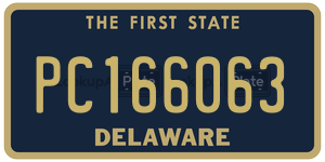 PC166063 license plate in Delaware
