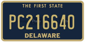 PC216640 license plate in Delaware