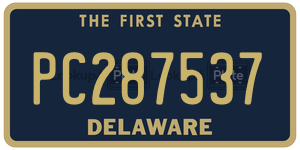 PC287537 license plate in Delaware