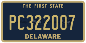 PC322007 license plate in Delaware