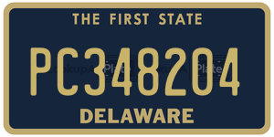PC348204 license plate in Delaware