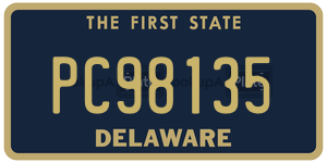 PC98135 license plate in Delaware