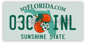 03CINL  license plate in FL