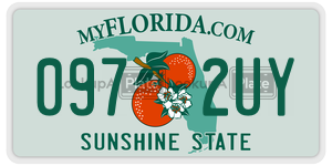 0972UY license plate in Florida