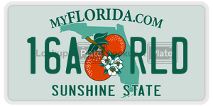 16ARLD license plate in Florida