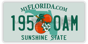 1950AM license plate in Florida
