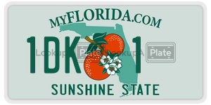 1DK1 license plate in Florida