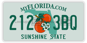 2123BQ  license plate in FL