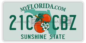 21CCBZ  license plate in FL