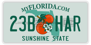 23BHAR  license plate in FL