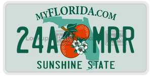 24AMRR license plate in Florida