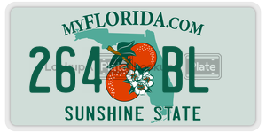 264BL  license plate in FL