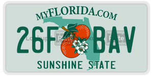 26FBAV  license plate in FL