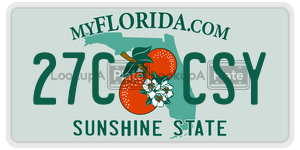 27CCSY license plate in Florida