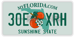 30EXRH  license plate in FL