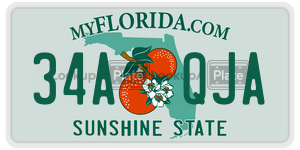 34AQJA  license plate in FL