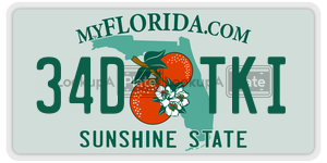 34DTKI  license plate in FL