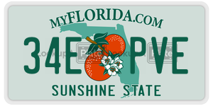 34EPVE  license plate in FL