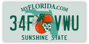 34FVWU  license plate in FL