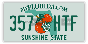357HTF  license plate in FL