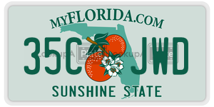 35CJWD license plate in Florida