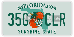 35GCLR  license plate in FL