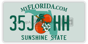 35JHH  license plate in FL
