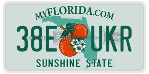 38EUKR  license plate in FL
