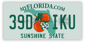 39DIKU  license plate in FL
