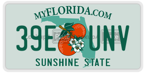 39EUNV license plate in Florida