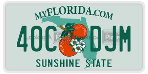 40CDJM  license plate in FL