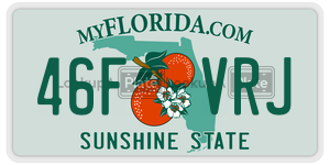 46FVRJ  license plate in FL