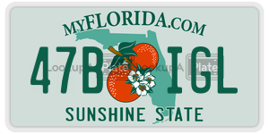 47BIGL license plate in Florida