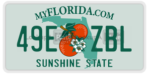 49EZBL  license plate in FL